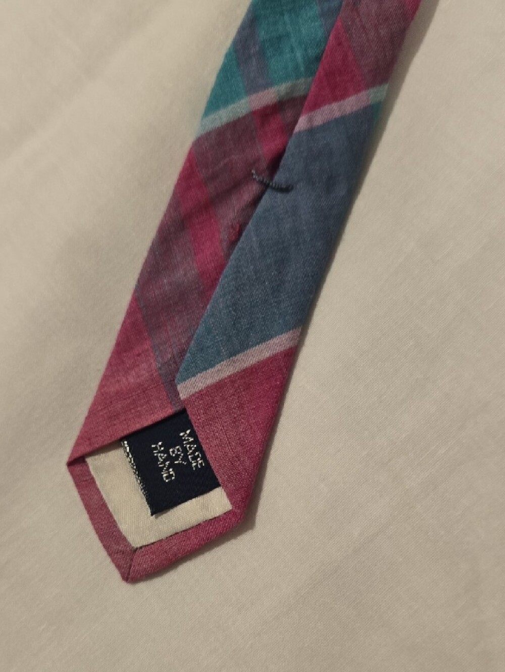 Polo Ralph Lauren Multi-Color Plaid Tie with Red Pony Vintage - Picture 8 of 10